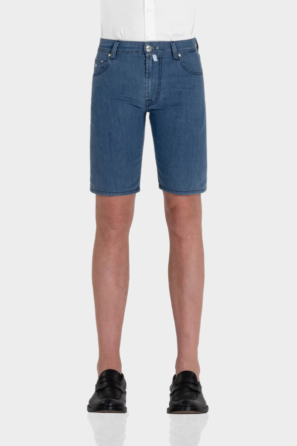 Sartoria Tramarossa JEANS ASCANIO CORTO IN DENIM SUPER LEGGERO BLU MEDIO