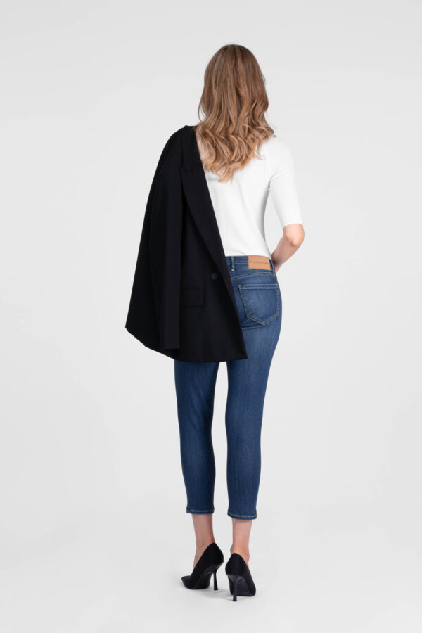 Sartoria Tramarossa JEANS BIANCA CAPRI SKINNY IN DENIM STRETCH BLU MEDIO