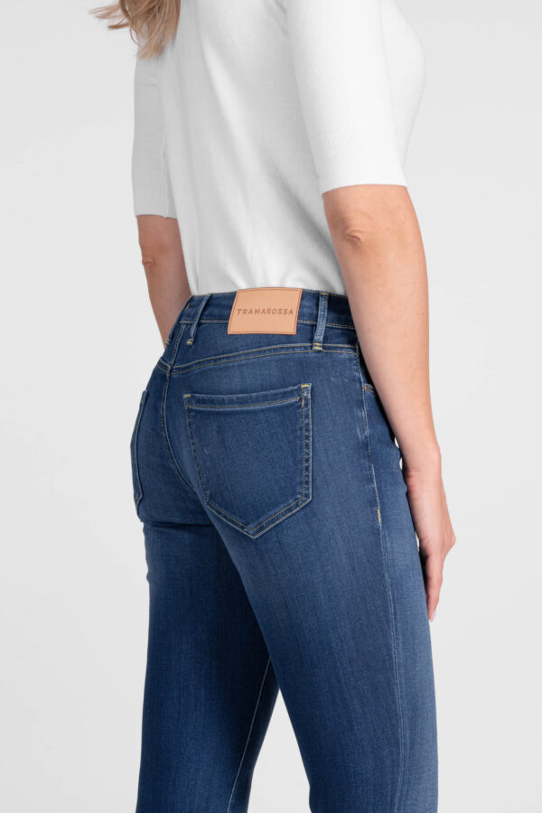 Sartoria Tramarossa JEANS BIANCA CAPRI SKINNY IN DENIM STRETCH BLU MEDIO