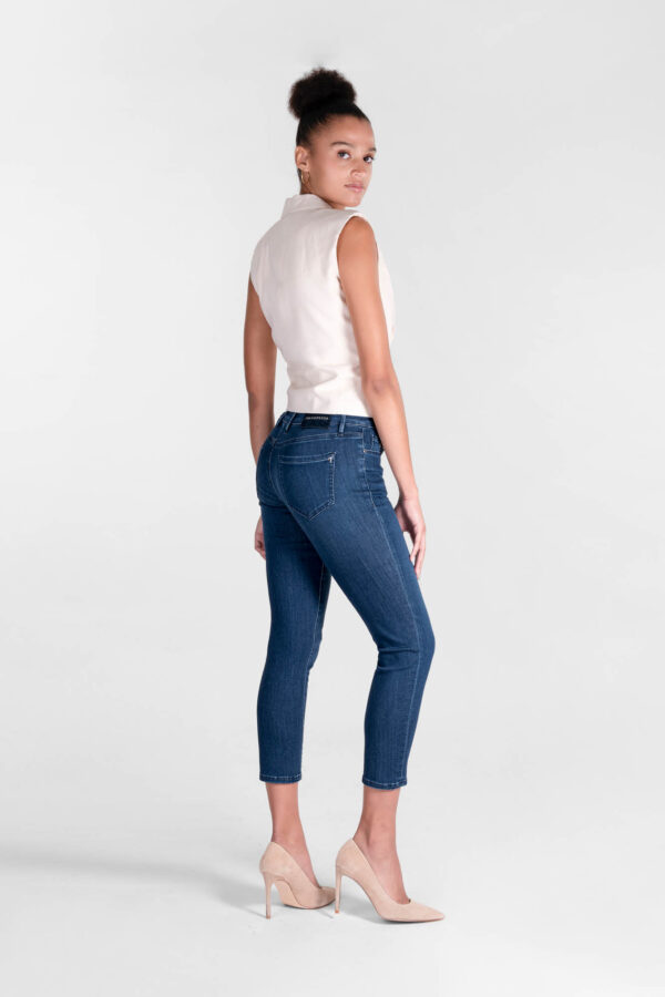 Sartoria Tramarossa JEANS BIANCA CAPRI SKINNY IN DENIM STRETCH BLU MEDIO