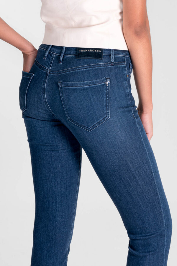 Sartoria Tramarossa JEANS BIANCA CAPRI SKINNY IN DENIM STRETCH BLU MEDIO