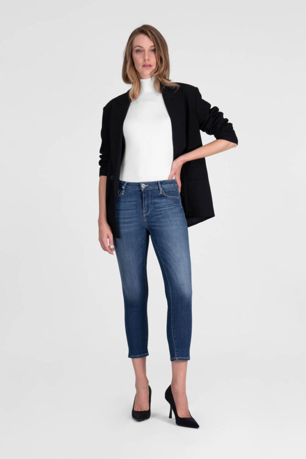 Sartoria Tramarossa JEANS BIANCA CAPRI SKINNY IN DENIM STRETCH BLU MEDIO