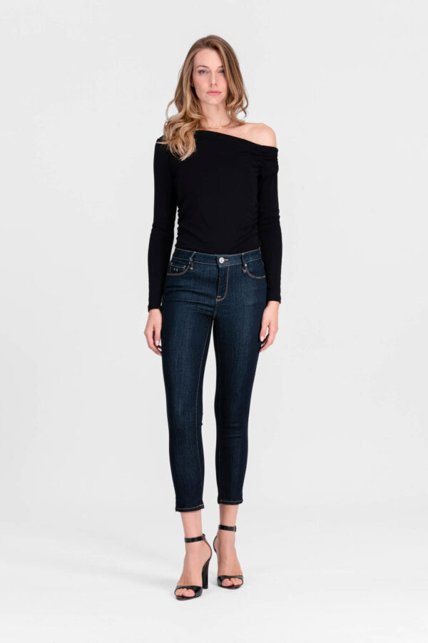 Sartoria Tramarossa JEANS BIANCA CAPRI SKINNY IN DENIM STRETCH BLU SCURO