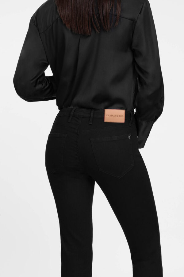Sartoria Tramarossa JEANS BIANCA CAPRI SKINNY IN DENIM STRETCH NERO
