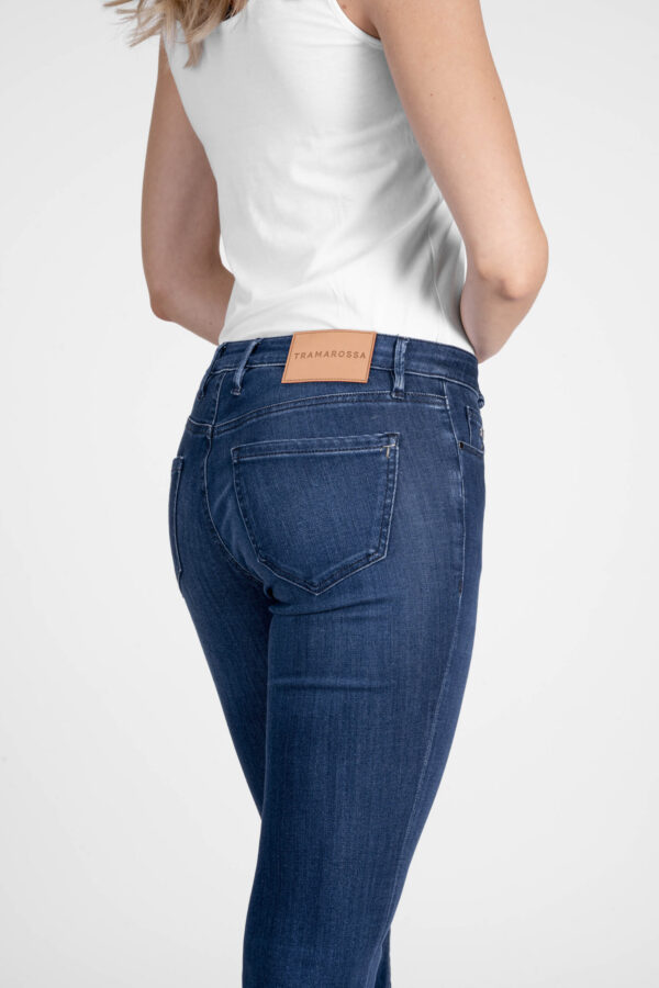 Sartoria Tramarossa JEANS BIANCA FLARE CUT FLARE IN DENIM STRETCH BLU MEDIO