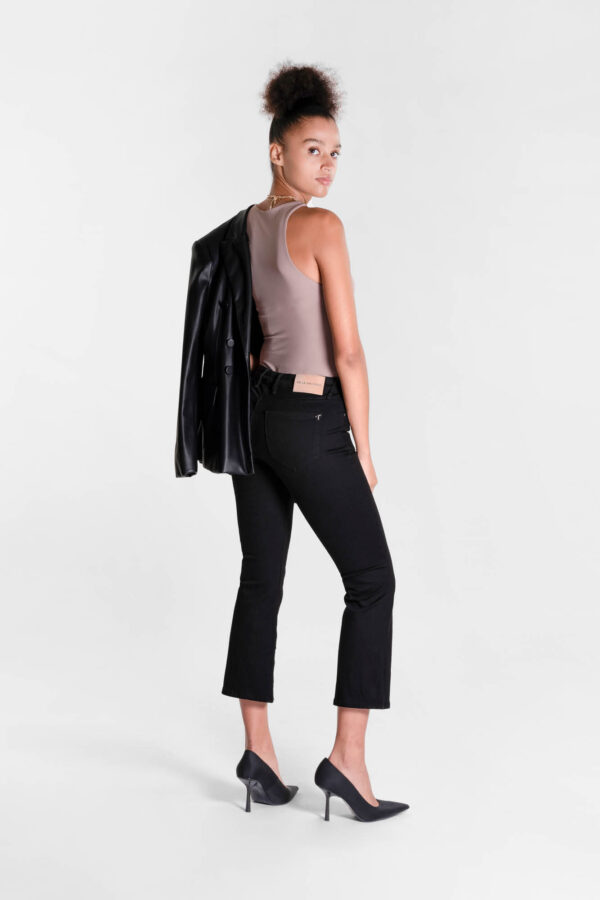 Sartoria Tramarossa JEANS BIANCA FLARE CUT FLARE IN DENIM STRETCH NERO