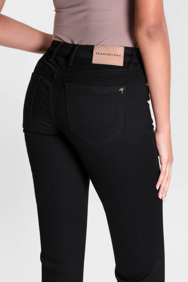 Sartoria Tramarossa JEANS BIANCA FLARE CUT FLARE IN DENIM STRETCH NERO