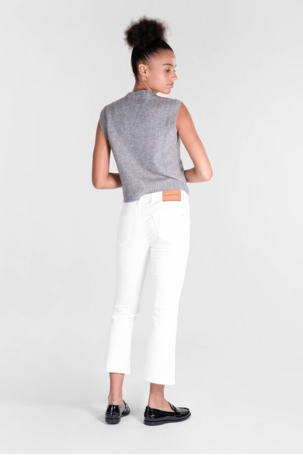 Sartoria Tramarossa JEANS BIANCA FLARE CUT FLARE IN GABARDINA DI COTONE STRETCH BIANCO