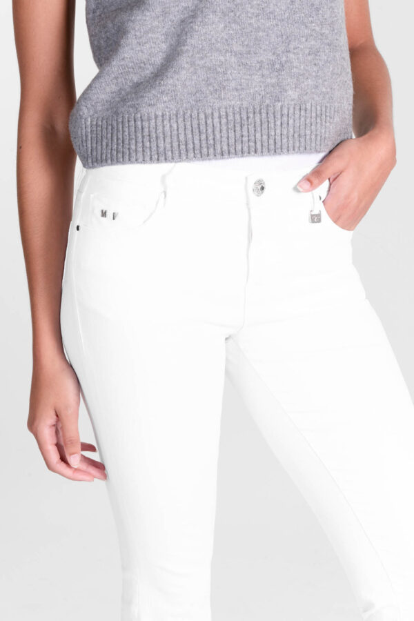 Sartoria Tramarossa JEANS BIANCA FLARE CUT FLARE IN GABARDINA DI COTONE STRETCH BIANCO