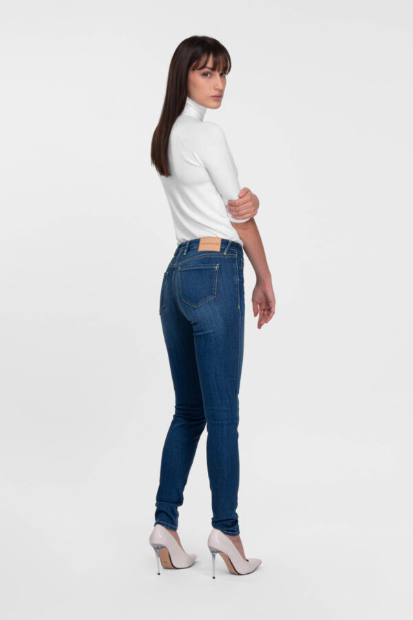 Sartoria Tramarossa JEANS BIANCA SLIM SKINNY IN DENIM STRETCH BLU MEDIO