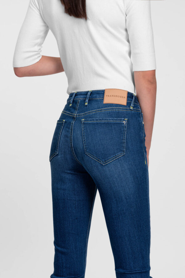 Sartoria Tramarossa JEANS BIANCA SLIM SKINNY IN DENIM STRETCH BLU MEDIO