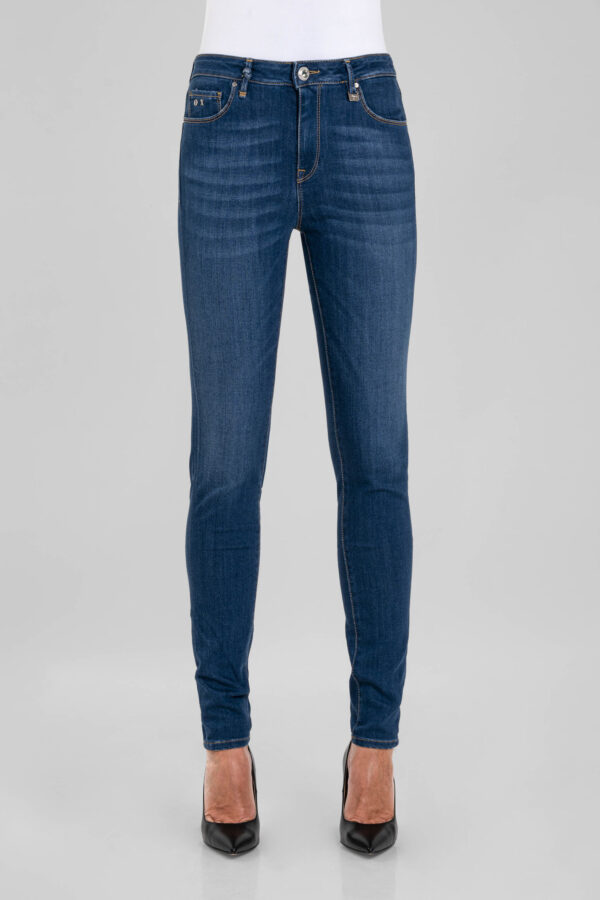 Sartoria Tramarossa JEANS BIANCA SLIM SKINNY IN DENIM STRETCH BLU MEDIO