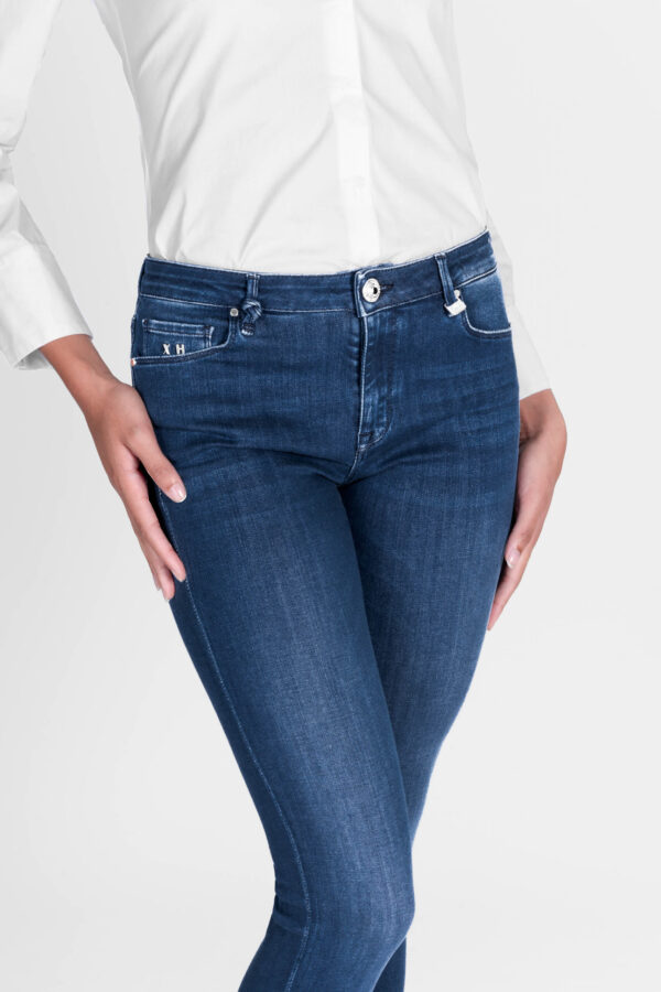 Sartoria Tramarossa JEANS BIANCA SLIM SKINNY IN DENIM STRETCH BLU MEDIO