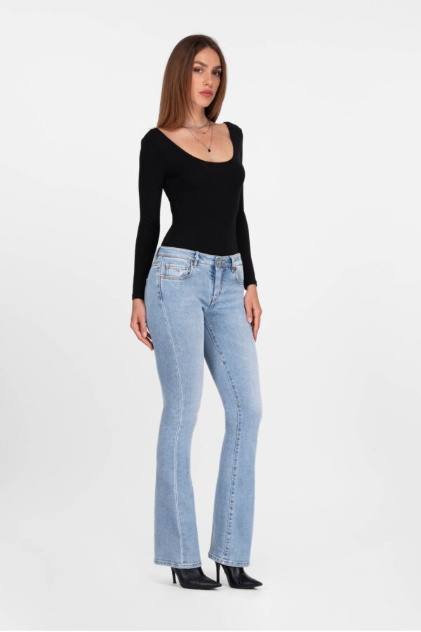 Sartoria Tramarossa JEANS GRETA BOOTCUT IN DENIM BLU MEDIO