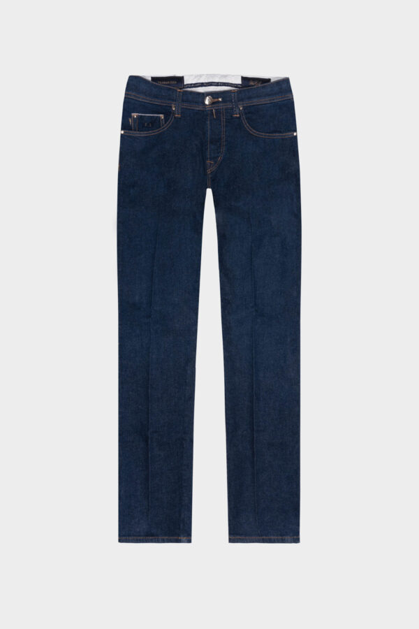 Sartoria Tramarossa JEANS LEONARDO BUTTONS REGULAR BLUE GOLD IN DENIM BLU SCURO