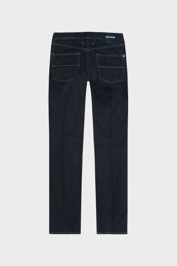 Sartoria Tramarossa JEANS LEONARDO BUTTONS REGULAR IN DENIM ARGENTO 925 BLU SCURO