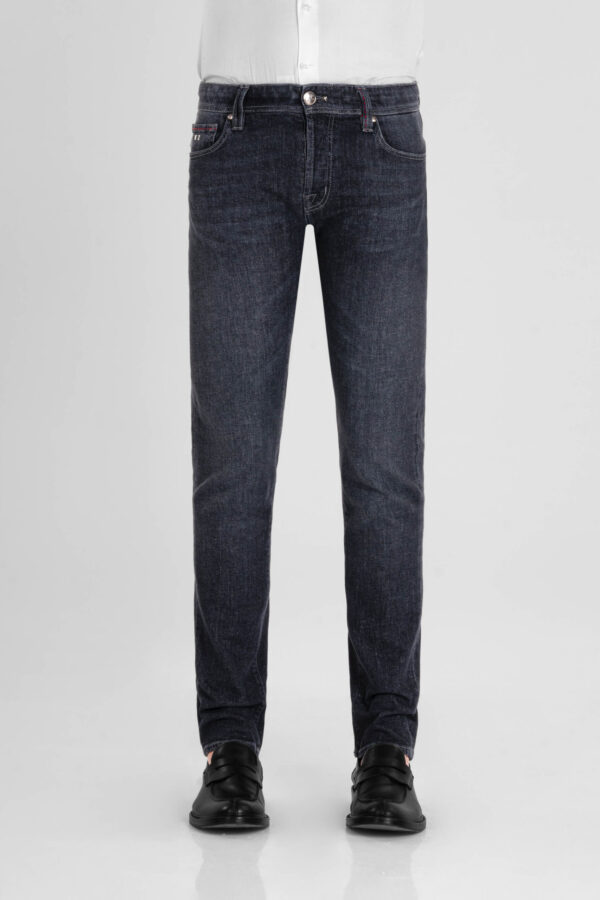 Sartoria Tramarossa JEANS LEONARDO BUTTONS REGULAR IN DENIM BLU GRIGIO