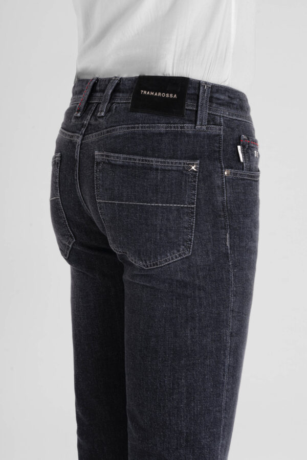 Sartoria Tramarossa JEANS LEONARDO BUTTONS REGULAR IN DENIM BLU GRIGIO