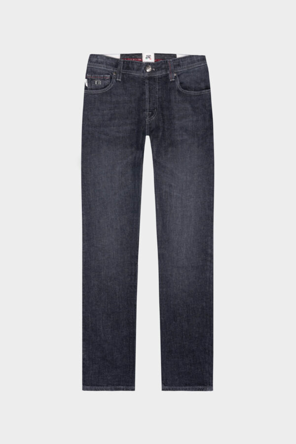 Sartoria Tramarossa JEANS LEONARDO BUTTONS REGULAR IN DENIM BLU GRIGIO