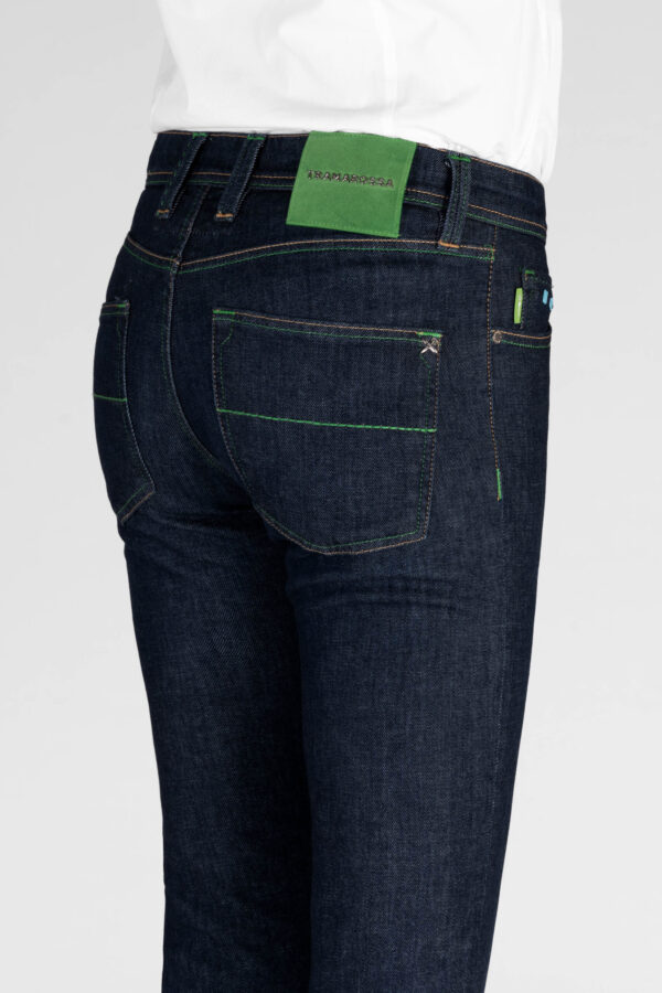 Sartoria Tramarossa JEANS LEONARDO BUTTONS REGULAR IN DENIM BLU SCURO