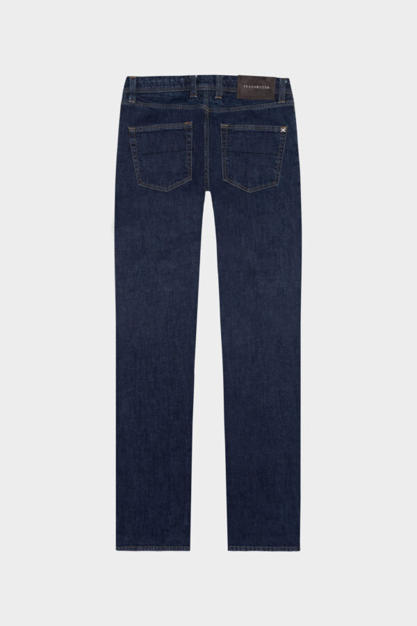 Sartoria Tramarossa JEANS LEONARDO BUTTONS REGULAR IN DENIM BLU SCURO