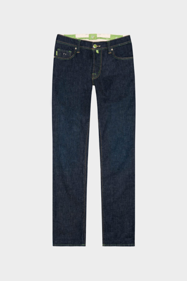 Sartoria Tramarossa JEANS LEONARDO BUTTONS REGULAR IN DENIM BLU SCURO