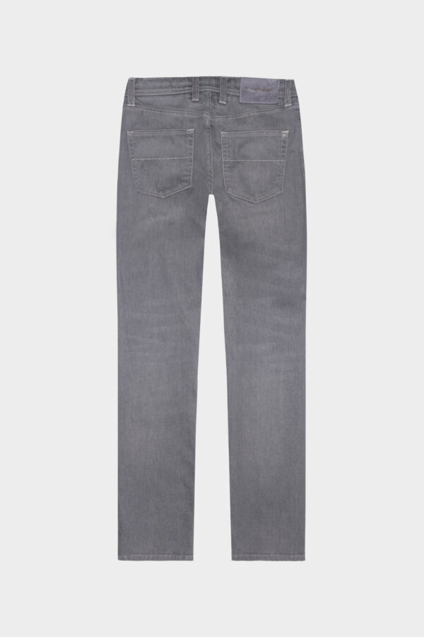 Sartoria Tramarossa JEANS LEONARDO BUTTONS REGULAR IN DENIM GRIGIO