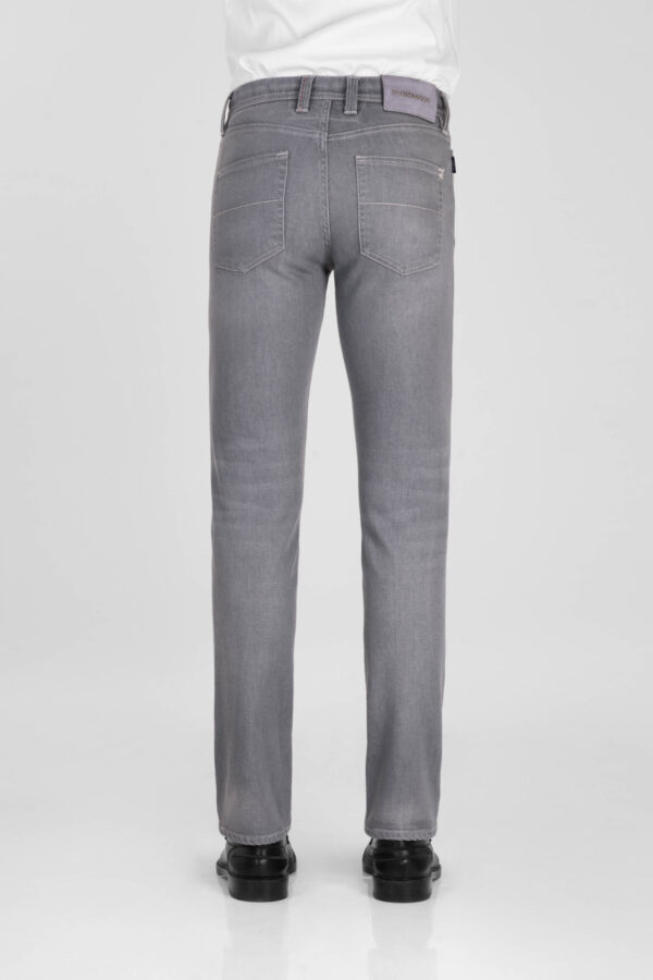 Sartoria Tramarossa JEANS LEONARDO BUTTONS REGULAR IN DENIM GRIGIO