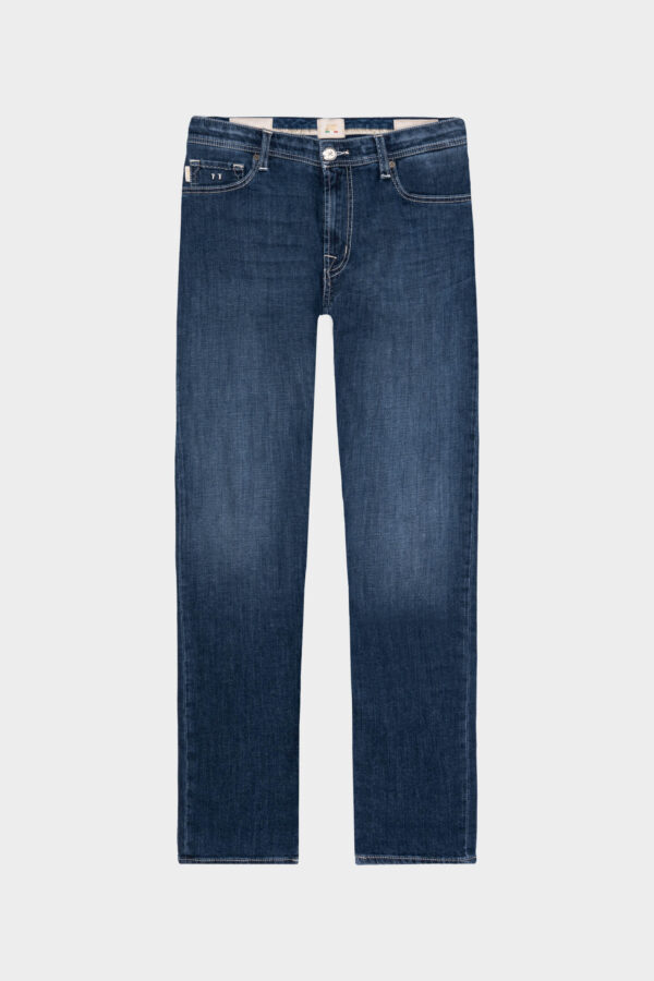 Sartoria Tramarossa JEANS LEONARDO ZIP REGULAR IN DENIM BLU SCURO