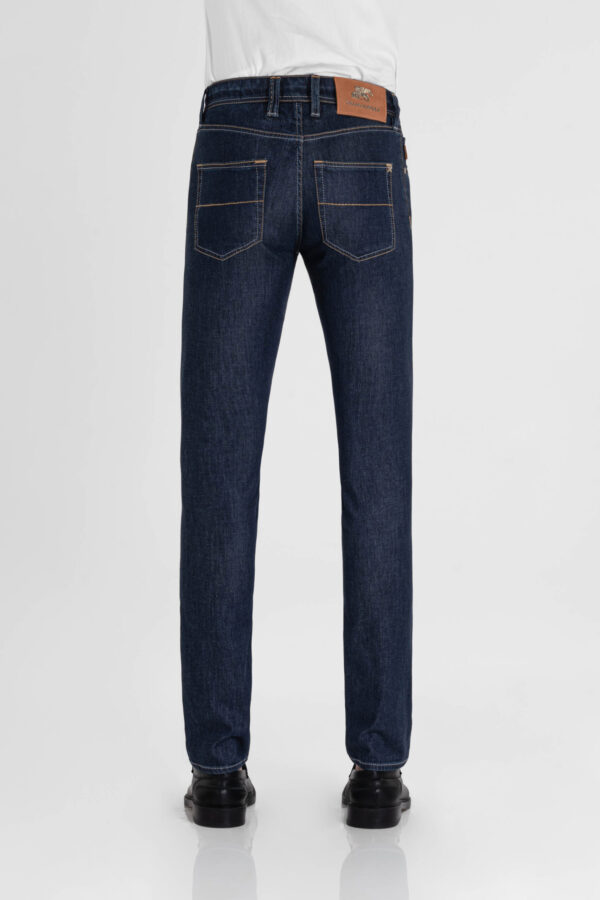 Sartoria Tramarossa JEANS LEONARDO ZIP REGULAR IN DENIM SETA BLU MEDIO