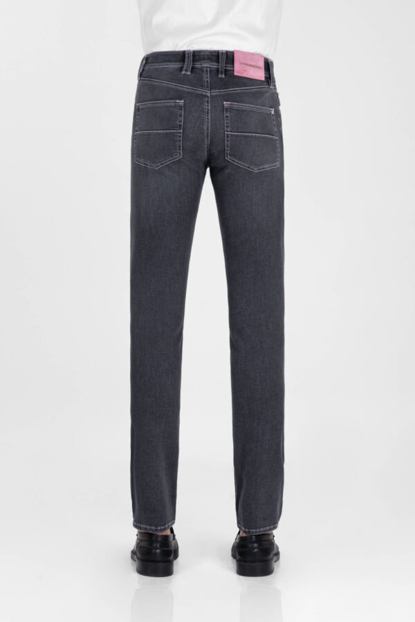 Sartoria Tramarossa JEANS LEONARDO ZIP SS SLIM IN DENIM STRETCH GRIGIO