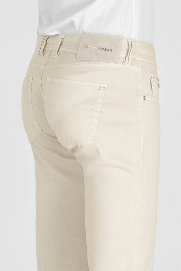 Sartoria Tramarossa JEANS MICHELANGELO REGULAR IN DENIM LINO BEIGE