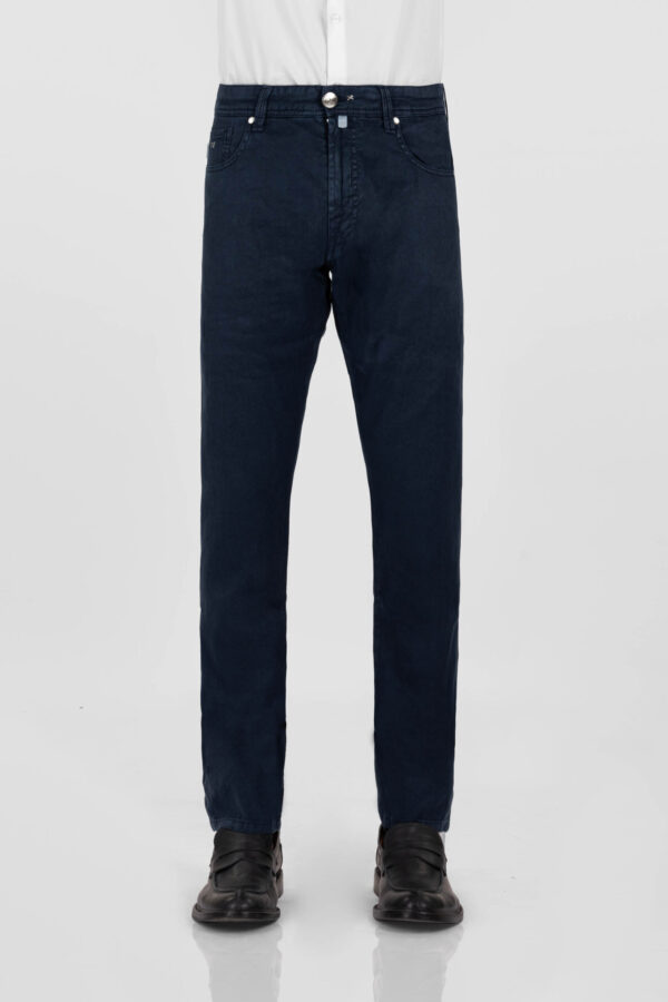 Sartoria Tramarossa JEANS MICHELANGELO REGULAR IN DENIM LINO BLU SCURO