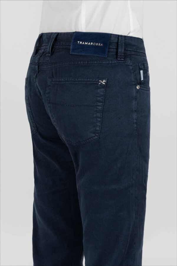 Sartoria Tramarossa JEANS MICHELANGELO REGULAR IN DENIM LINO BLU SCURO