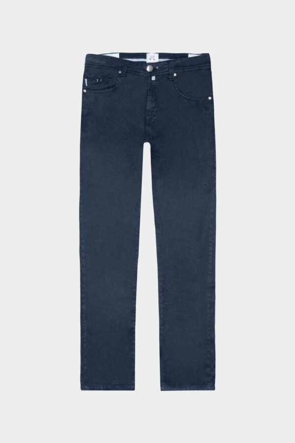 Sartoria Tramarossa JEANS MICHELANGELO REGULAR IN DENIM LINO BLU SCURO