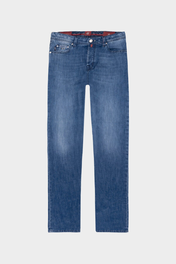 Sartoria Tramarossa JEANS MICHELANGELO ZIP REGULAR IN DENIM BLU MEDIO