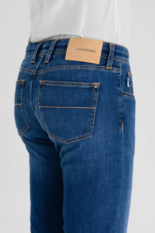 Sartoria Tramarossa JEANS MICHELANGELO ZIP REGULAR IN DENIM LEGGERO BLU MEDIO