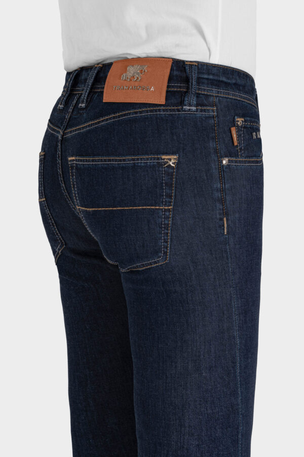 Sartoria Tramarossa JEANS MICHELANGELO ZIP REGULAR IN DENIM SETA BLU MEDIO