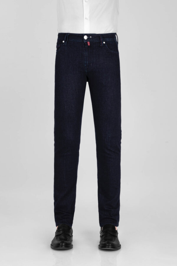 Sartoria Tramarossa JEANS MICHELANGELO ZIP SS REGULAR IN DENIM STRETCH BLU SCURO