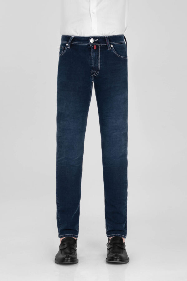 Sartoria Tramarossa JEANS MICHELANGELO ZIP SS REGULAR IN DENIM STRETCH BLU SCURO