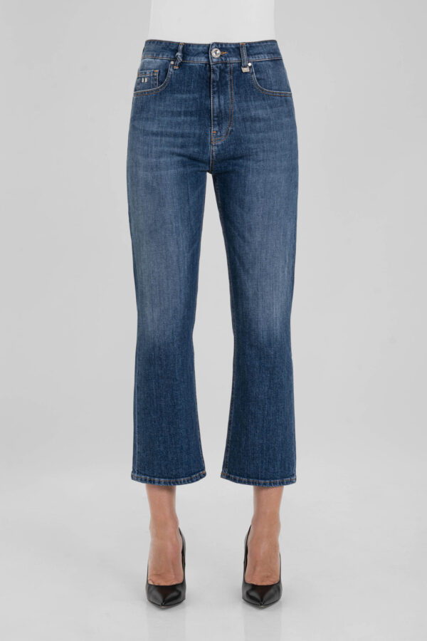 Sartoria Tramarossa JEANS MONICA FLARE CUT FLARE IN DENIM BLU MEDIO
