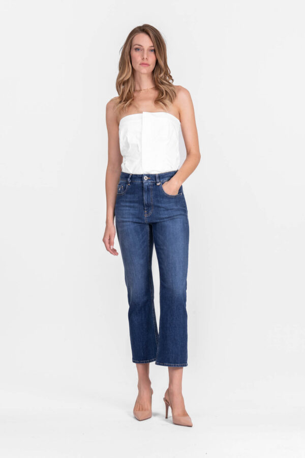 Sartoria Tramarossa JEANS MONICA FLARE CUT FLARE IN DENIM BLU MEDIO