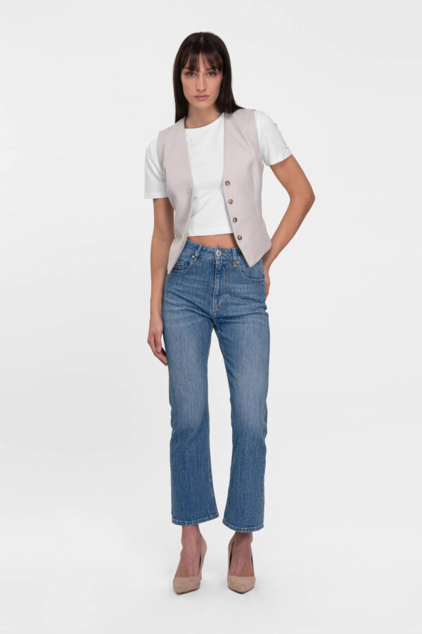 Sartoria Tramarossa JEANS MONICA FLARE CUT FLARE IN DENIM BLU MEDIO