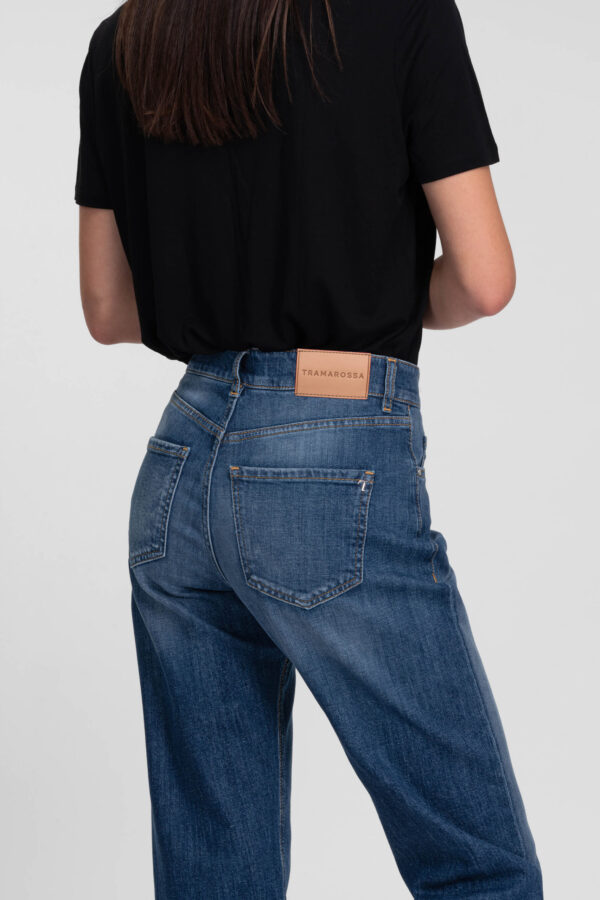 Sartoria Tramarossa JEANS MONICA STRAIGHT IN DENIM BLU MEDIO