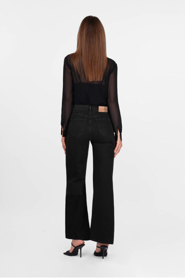 Sartoria Tramarossa JEANS MONICA WIDE WIDE LEG IN DENIM NERO