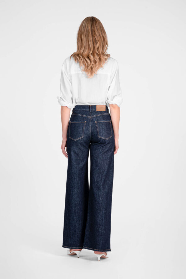 Sartoria Tramarossa JEANS MONICA WIDE WIDE LEG IN DENIM NERO