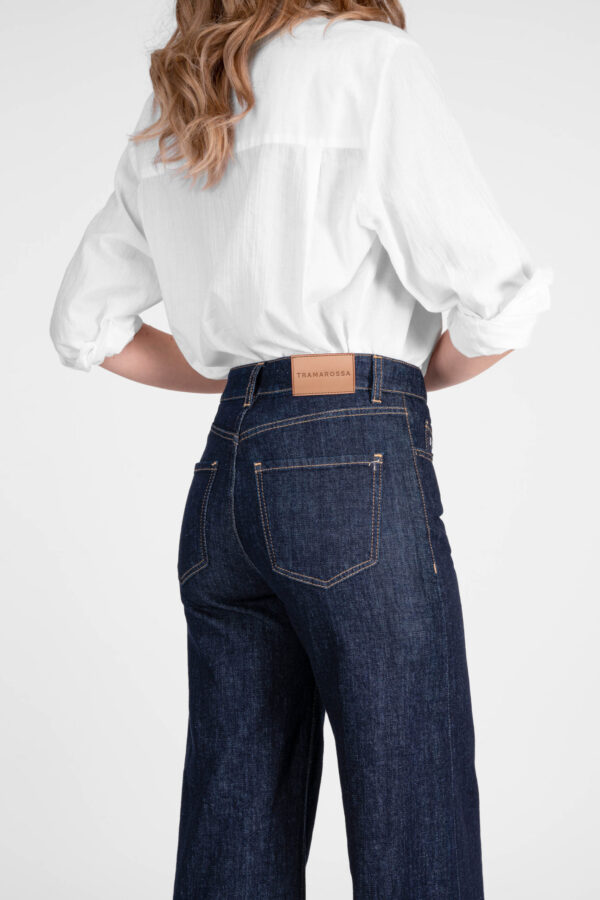 Sartoria Tramarossa JEANS MONICA WIDE WIDE LEG IN DENIM NERO