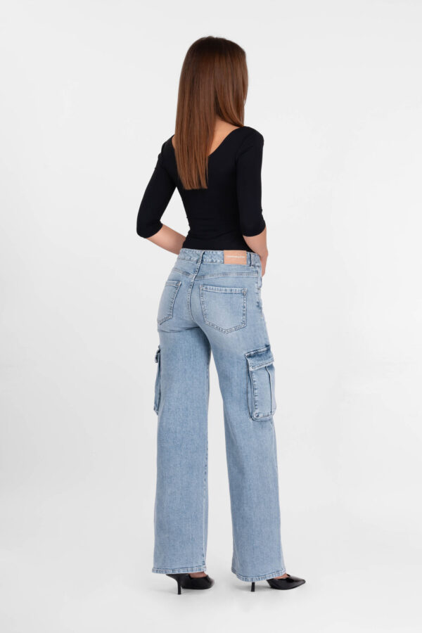 Sartoria Tramarossa JEANS PETRA WIDE LEG IN DENIM BLU CHIARO