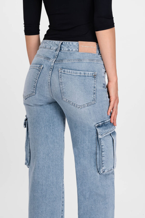 Sartoria Tramarossa JEANS PETRA WIDE LEG IN DENIM BLU CHIARO