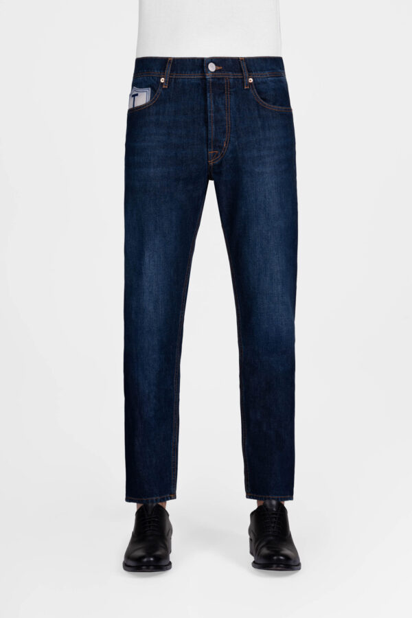 Sartoria Tramarossa JEANS T-RED T3 LOOSE IN DENIM BLU SCURO